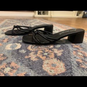 Cute black heeled free people sandals